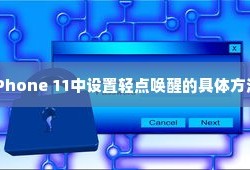 iPhone 11中设置轻点唤醒的具体方法